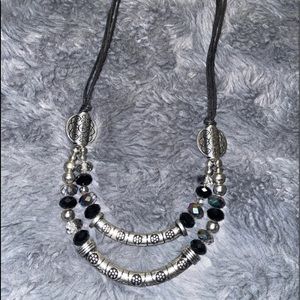Silver & Black Necklace